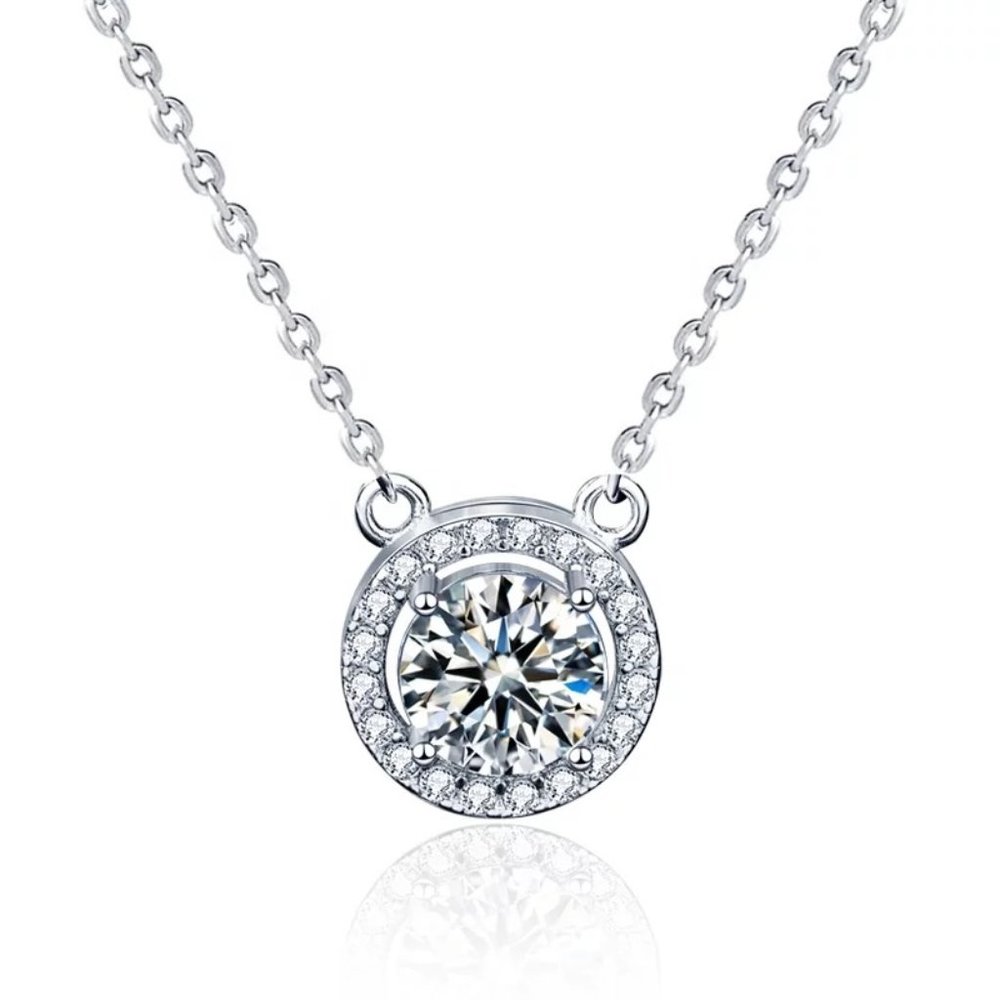 1ct. t.w. Diamond Round Necklace - Picture 1 of 13